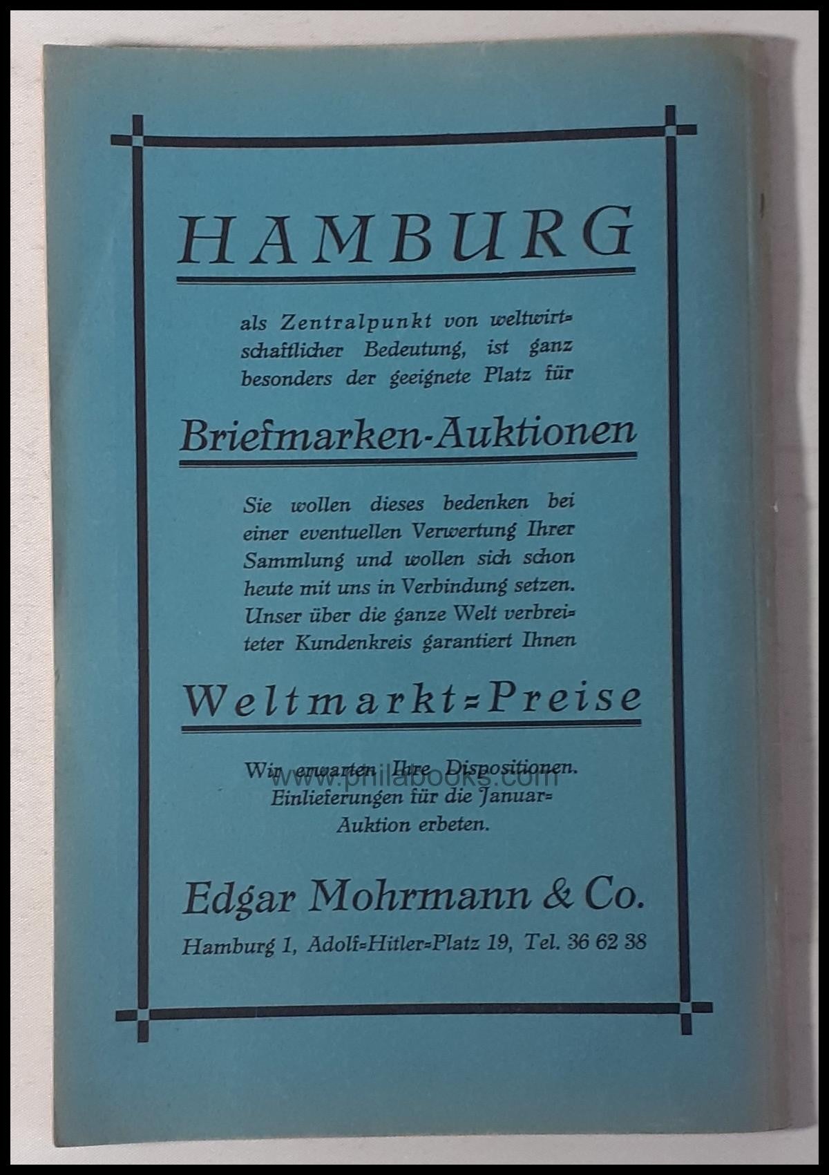 Mohrmann, Edgar: Katalog der 21. Auktion komplett mit Tafeln, 07.- ...