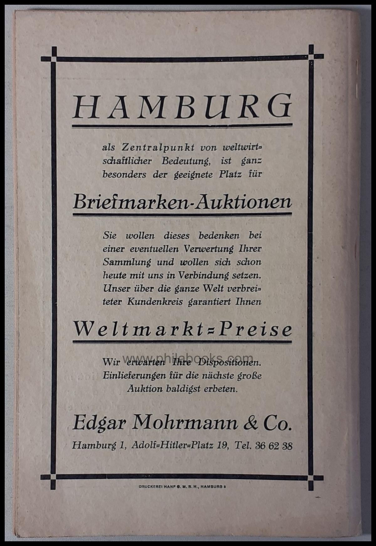 Mohrmann-München, Auktion 023, 1934-05