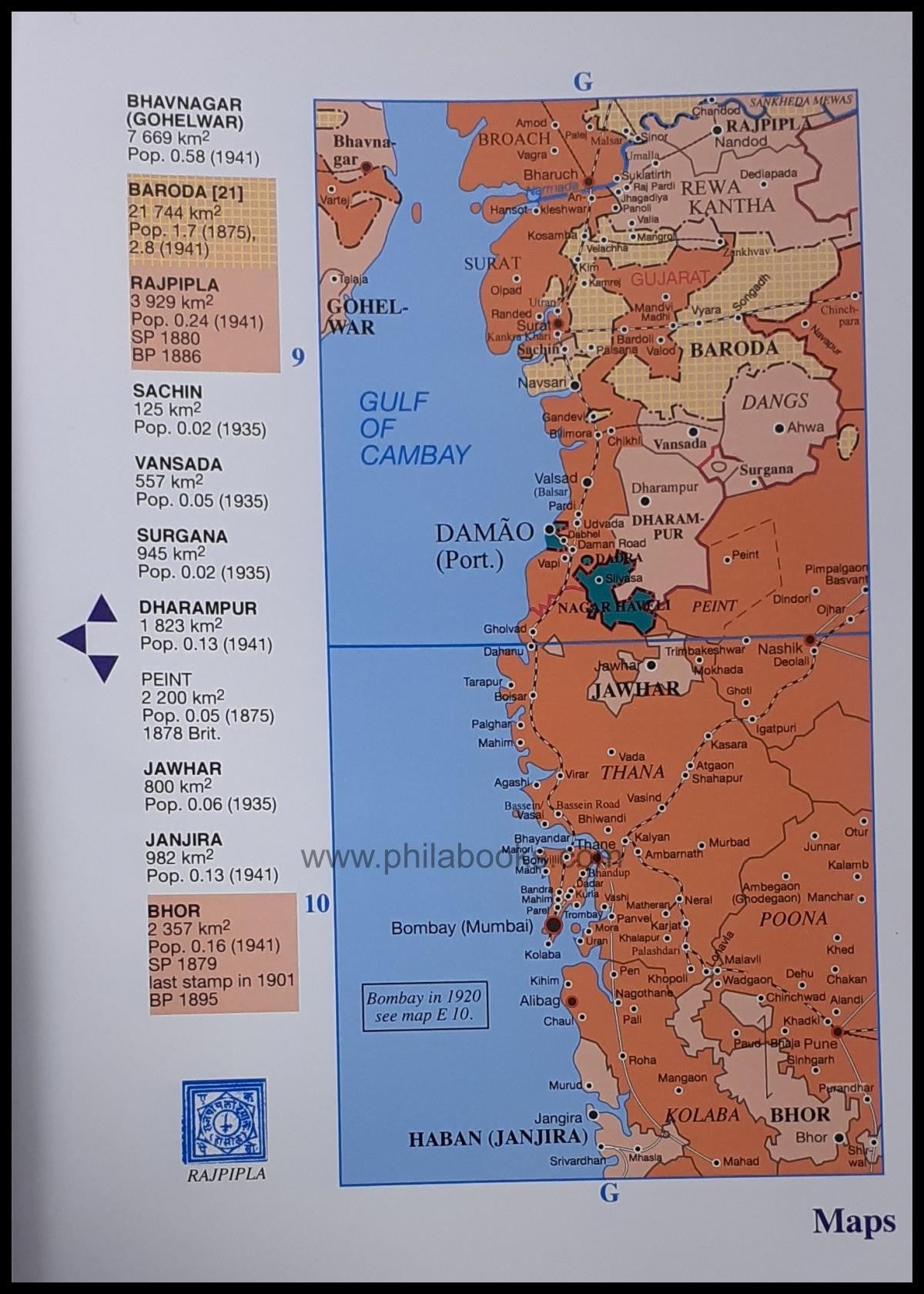 Birken, A., Philatelic Atlas of British India, 2004, 12 Seiten auf ...