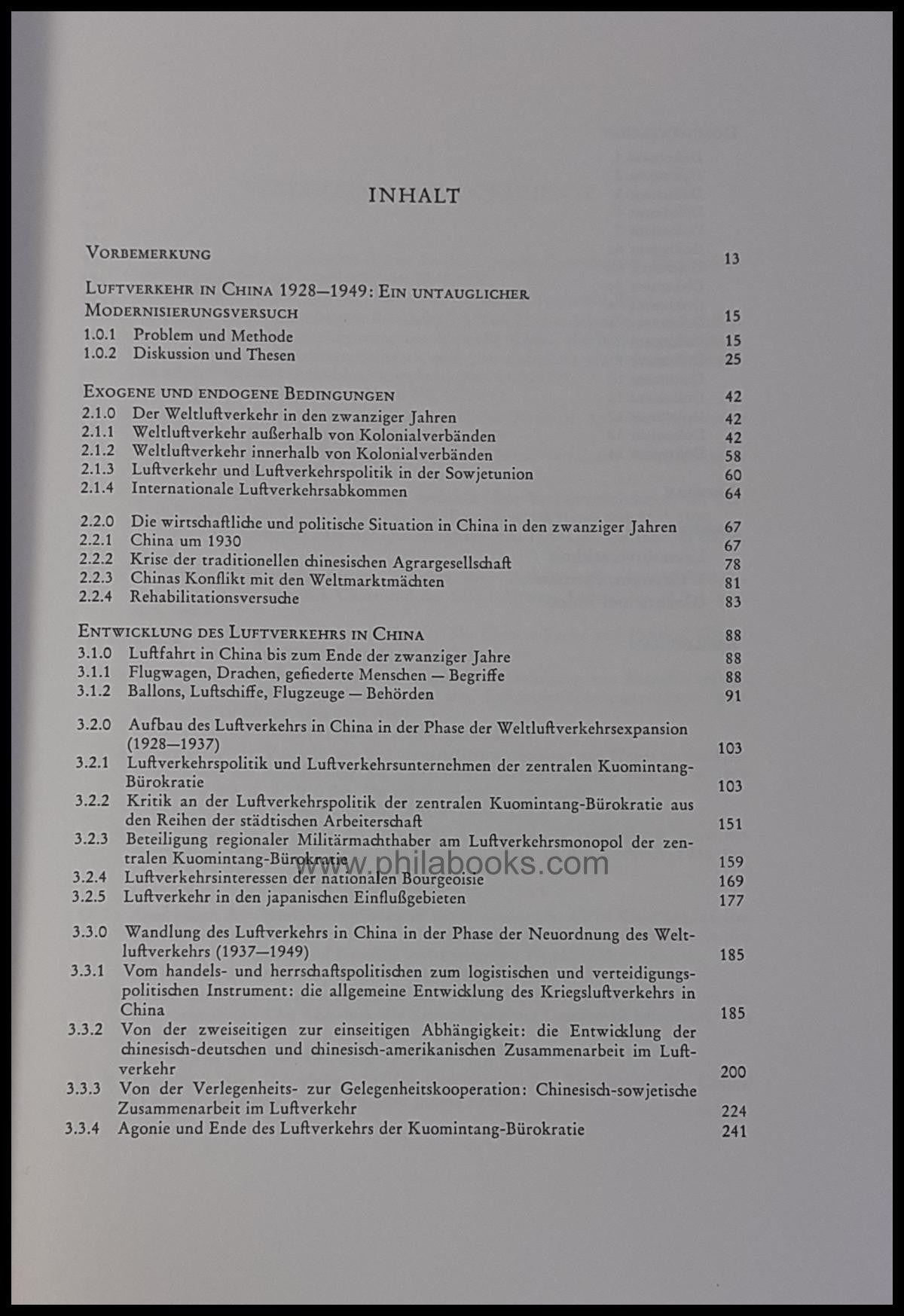 Wiethoff, Bodo: Luftverkehr in China 1928-1949, Materialien zu ein ...