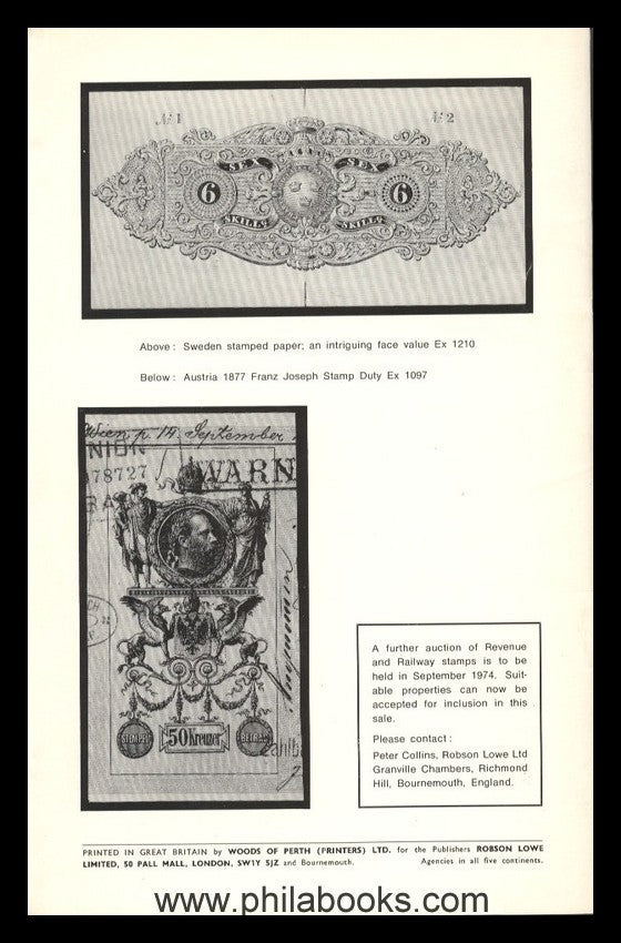 RobsonLowe, Auktion, 1974-07