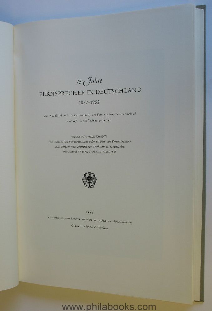 Horstmann, Erwin/ Bundesministerium für das Post-und Fernmeldewese ...