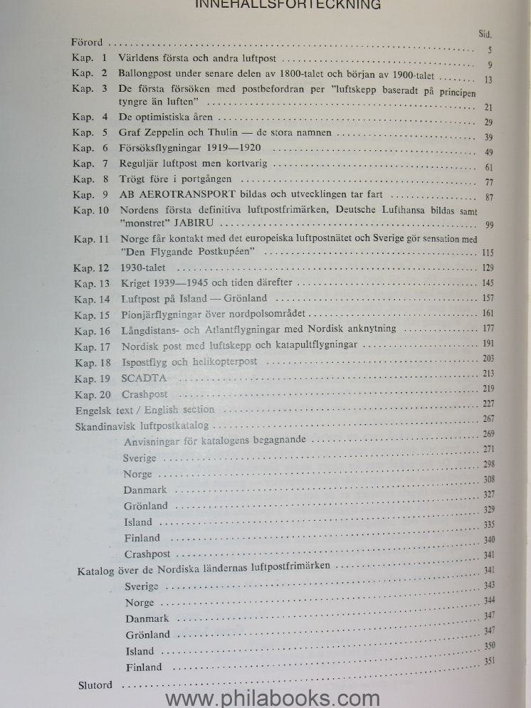 Lüning, Ö., Luftpostens historia i Norden, The History of Airmail  ...