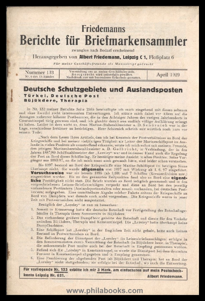 Laup, Dr. W., Die handschriftlichen Entwertungen der deutschen Pos ...